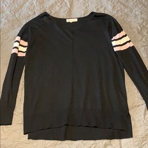 Black v-neck sweater